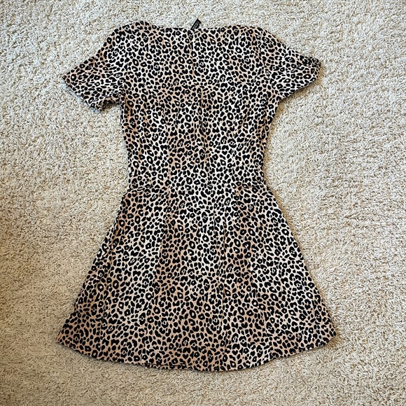 Divided Cheetah Print Mini Dress - Picture 2 of 3